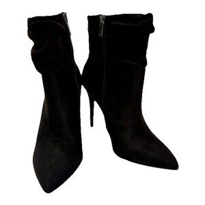 JESSICA SIMPSON Lerona Black Split Upper Back Stiletto Booties Size 9.5